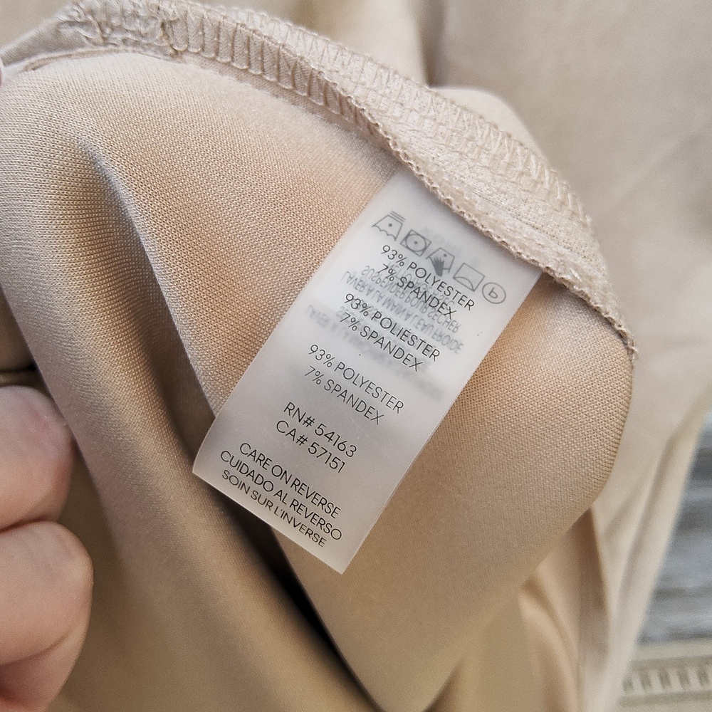 Andrew Marc Beige Suede Zip-Front Dress Size 16 - Picture 11 of 11